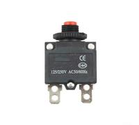 Bouton de réinitialisation du fusible thermique de type 10 A HT01A WP01 compatible avec AC 125 V / AC 250 V 60 Hz, comprend 10 fusibles pour la sécurité électrique