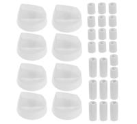Bouton de Remplacement pour Cuisinière et Four avec Adaptateurs | Plastique Blanc, Compatibilité Étendue, Contrôle Précis, Installation Simple, pour Plaque de Cuisson et Four