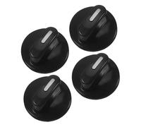 Bouton de Remplacement pour Four, Lot de 4, Noir, Abs, Axe d 6mm | Panneaux de Commande D’appareils Cuisine, Finition Lisse, Prise Ergonomique, Usage en Réparation