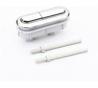 Bouton de réservoir de toilettes 1 bouton de chasse d'eau à double clé, 9,9 x 2,9 cm, longue bande, en plastique ABS, for toilettes