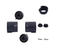 Bouton de robinet thermostatique pour vanne ronde avec sorties supérieures et inférieures, poignée en plastique ABS avec indicateur de température, 40 x 40 mm, convient pour noyau de 9 mm, noir