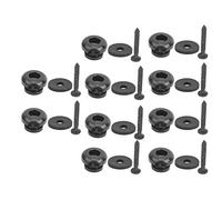 Bouton de Sangle de Guitare Keenos, 5 Ensembles de Sangles de Guitare verrouillent Les Broches d'extrémité avec vis de Montage pour ukulélé Basse Accessoires périphériques pour Instruments(Noir