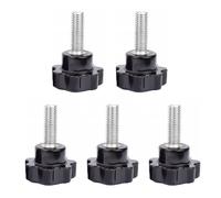 Bouton de serrage étoile M6 x 10-100 mm, tête de vis à oreilles, diamètre 25 mm, boutons, écrous, filetage de serrage, poignée de machine de remplacement(M6*25(5pcs))