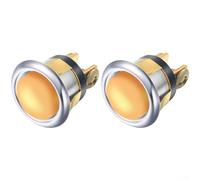 Bouton de sonnette de rechange en métal avec éclairage jaune pour une meilleure orientation du visiteur