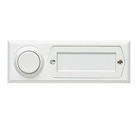 Bouton de sonnette - GROTHE - 51013 - blanc - avec porte-nom - 12 V/1,5 A