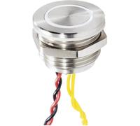 Renkforce Bouton de sonnette RF-4707816 – Piezo simple, acier inoxydable, blanc, 24 V/0,3 A