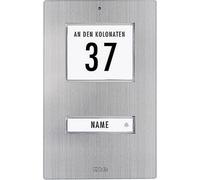 Bouton de sonnette simple m-e modern-electronics KT 1-EG acier inoxydable 12