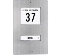 M-E Modern Electronics – Bouton de sonnette simple KT 1-EG acier inoxydable 12 V/1 A