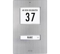 Bouton de sonnette simple m-e modern-electronics KT 1-EG acier inoxydable 12 V/1 A