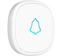 Bouton de Sonnette Tactile étanche Bouton d'urgence SOS sans Fil 433 MHz Accessoires d'alarme pour système d'alarme de Sonnette KERUI, F52 Blanc