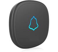 Bouton de Sonnette Tactile étanche Bouton d'urgence SOS sans Fil Accessoires d'alarme 433 MHz pour système d'alarme de Sonnette KERUI, F52 Noir