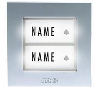 Bouton de sonnette x2 m-e modern-electronics KTB-2 S argent 12 V/1 A