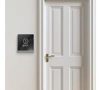 Bouton de sortie avec interrupteur de porte infrarouge et rétro-éclairage, fonctionnement tactile avec indicateur d'état de porte pour la fiabilité du contrôle d'accès (86 x 50 mm)