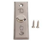 Bouton De Sortie De Porte, Interrupteur De Contrôle D'accès De Porte, Bouton De Sortie, Bouton De Déverrouillage De Porte En Acier Inoxydable Brossé, Réinitialisation Automatique Pour Intérieur Et Ext