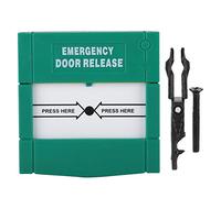 Bouton de sortie d'urgence de porte, bouton de rupture de verre bouton de déverrouillage d'urgence bouton de déverrouillage monopolaire pour boîte d'urgence incendie de sécurité domestique/entreprise