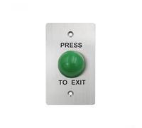Bouton de sortie en acier inoxydable 304 à réinitialisation automatique pour systèmes de contrôle ACS 12 V CC - Finition argentée - Mécanisme facile à presser pour sortir - Pour porte de bureau et