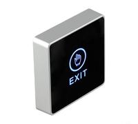 Bouton de sortie infrarouge, bouton de sortie tactile infrarouge avec rétroéclairage et indicateur LED, interrupteur de déclenchement de porte pour contrôle d'accès, panneau de verre organique 86 x 50