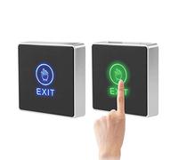 Bouton de Sortie Interrupteur de Déverrouillage de Porte, Bouton de Commutateur de Sortie avec Lumière LED, Panneau de Capteur Tactile NO/COM de Contrôle d'Accès de Sortie.