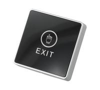 Bouton de sortie tactile rétroéclairé pour systèmes de contrôle d'accès avec indicateur, interrupteur de porte infrarouge, 86 x 86 mm, noir, pour PC et panneau acrylique en verre organique, facile à
