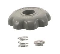 Bouton de Soupape Cannelé pour Vanne de Cylindre 8mm Carré | Volant Robuste Ressort de Rappel, Texture Antidérapante, Kit Complet Écrou et Rondelle Métallique