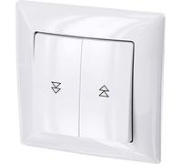 Bouton de store encastré, borne enfichable, tout-en-un, série G1, blanc pur