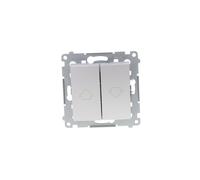 Bouton de store Simon 54, attache rapide, argent mat DZP1.01/43