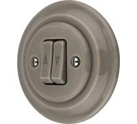 Bouton de store vénitien encastré en porcelaine rétro I PR1 gris-beige