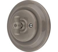 Bouton de store vénitien encastré en porcelaine Retro Rotary I PR1 gris-beige