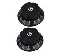 Bouton de Thermostat 2pcs en Plastique Noir pour Grill | Plage 60-200 ℃, Design Réutilisable, Usage Domestique, Commande Simple pour Brûleur à Gaz