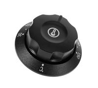 Bouton de Thermostat de Température de Remplacement pour Friteuse et Four | Plastique Noir, Commande Thermique Simple, Usage sur Friteuses Électriques et Fours, Pièce de Rechange