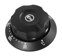 Bouton de Thermostat de Température Réglage 50-300℃ en Plastique Noir | Contrôle Précis, Usage Simple, Solide, pour Chauffe-eau et Friteuse, Pièce de Rechange Compatible