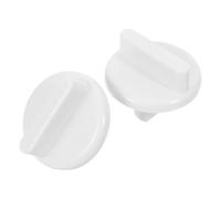 Bouton de Thermostat Réglage Température ABS Blanc, 2 Pièces | Poignée Antidérapante Texturée, Capuchon Inclus, pour Congélateurs et Axes Thermostatiques, Réparation Rapide D’appareils