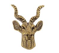 Bouton de tiroir vintage en laiton en forme de chèvre - Poignée décorative pour placard de cuisine, armoire en laiton durable