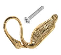 Bouton de tiroir vintage en laiton pour armoires et commodes, poignée décorative en forme d'animal avec trou de vis latéral, finition dorée, 5,4 x 4,1 cm