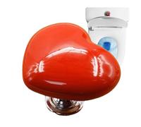 Bouton de toilette à presser sur le dessus - Bouton de toilette créatif en forme d'amour, bouton de réservoir de toilettes, poignée de tiroir adhésive assistante, décoration d'intérieur pour salle de