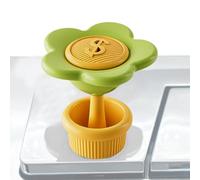 Bouton de toilette Assist - Poignée de - Couvercle de siège floral - Outil de salle de bain parfumé facile à presser avec comprimés d'aromathérapie pour femmes, personnes âgées,