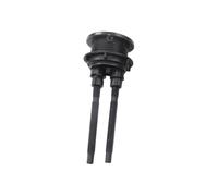 Bouton de toilette rond noir avec mécanisme d'économie de minéraux pour remplacement de réservoir standard Installation facile 38/48/58 mm Mesures contre l'oxydation Bouton de toilette
