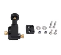 Bouton de valve de dosage de frein réglable - Régulateur de pression universel en ligne pour freins à tambour à disque, voiture de course, sport automobile - Alliage d'aluminium, (Noire)