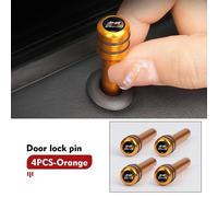 Bouton De Verrouillage De Porte De Voiture Universel,Goupilles De Nervure,Alliage D'aluminium,Sécurité,Mugen Power Accord,Civic,Lizel,Crv,City Jazz,Hrv,Honda - Type Orange-4pcs