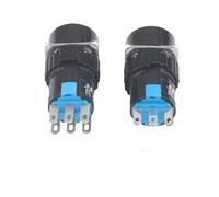 Bouton de verrouillage fixe de petite taille 3/6 broches, bouton de verrouillage à clé 2/3 positions 1NC 1NO/2NO 2NC, commutateur de choix, sélecteur de commutateur rotatif 16 mm(3positions 6pins)