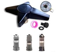Bouton de verrouillage, vanne d'aération directionnelle et manomètre de rechange pour Hayward pour Star-Clear pour filtres à cartouche Plus C900, C9002, C1200, C12002S, C751 avec CX900G, ECX1322A