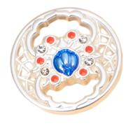 Bouton de vêtements vintage creux en métal à coudre motif floral en relief pour couture, gilets, manteaux, robes, boutons ronds en métal de 17 mm