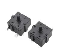Bouton de vitesse chauffage électrique AC 16A 2 3 5 broches, interrupteur à 4 vitesses, sélecteur rotatif, Thermostat , température 250V(2 Pole 2,2PCS)