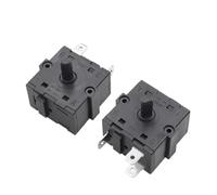 Bouton de vitesse chauffage électrique AC 16A 2 3 5 broches, interrupteur à 4 vitesses, sélecteur rotatif, Thermostat , température 250V(3 Pole 3,2PCS)