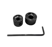 Bouton de volume en métal pour basses/guitares, Black | Bouton de Volume de guitare basse en métal à double couche avec contrôle fluide et conception ergonomique