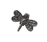 Bouton Décoratif - Forme Papillon - Plastique Argent - 15×10mm