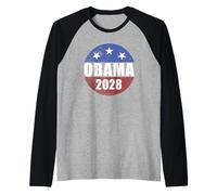 Bouton d'élection Obama 2028 Président Barack Obama 2028 Manche Raglan