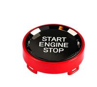 Bouton Démarrage Et D'arrêt Du Moteur Accessoires Pour BMW X1 X5 E70 X6 E71 Z4 E89 Série 1 3 5 E90 E91 E92 E60 Couvercle Remplacement Voiture voiture accessoires interieur(Rouge)