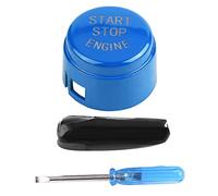 Bouton Démarrage Moteur Auto, Bouton Poussoir ABS Noir, 3cm de Diamètre, Sans Start & Stop - Facile Installation, Accessoire Décoratif Intérieur, Adapté F30 3 Series (Bleue)
