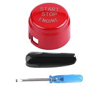 Bouton Démarrage Moteur Auto, Bouton Poussoir ABS Noir, 3cm de Diamètre, Sans Start & Stop - Facile Installation, Accessoire Décoratif Intérieur, Adapté F30 3 Series (Rouge)